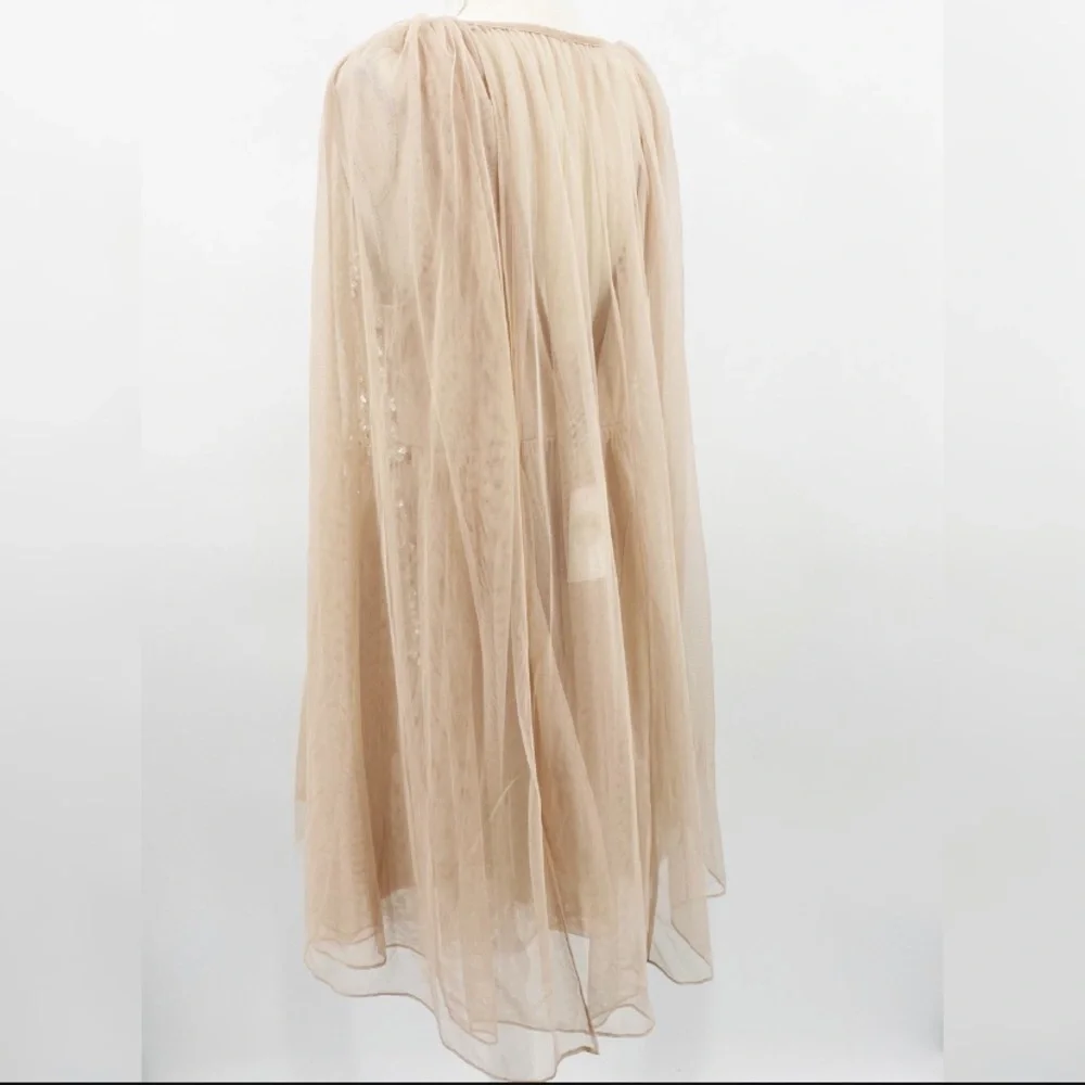 🌷ASOS🌷 Embellished Cape Plunge Tulle Mini Dress - Picture 10 of 16